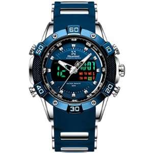 Youwen Reloj deportivo para hombre a prueba de agua LED digital y cuarzo analógico doble movimiento reloj de hombre cronógrafo reloj militar impermeable