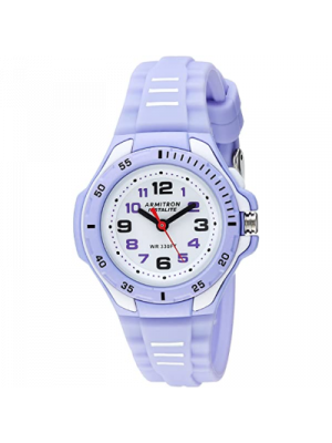 Armitron Sport 25/6433PUR Reloj para mujer a prueba de agua, Reloj de pulsera de silicona